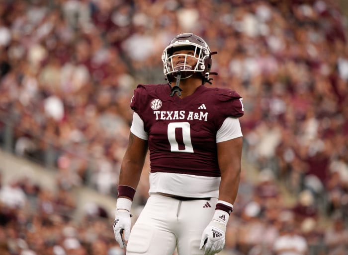 Texas A&M defensive lineman Walter Nolen in a game against the South Carolina Gamecocks.